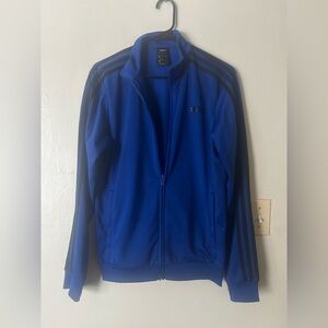 Adidas Blue Track Jacket Athleisure Sporty Runner Men's S Outdoorsy Activewear